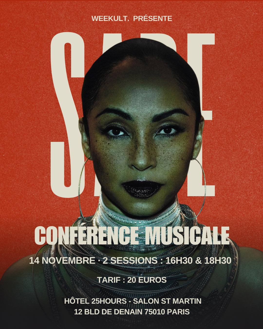 Sade conférence musicale 14 novembre